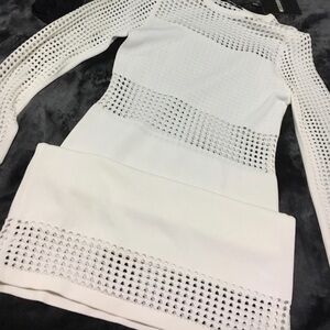 Missguided White Long Sleeve Dress